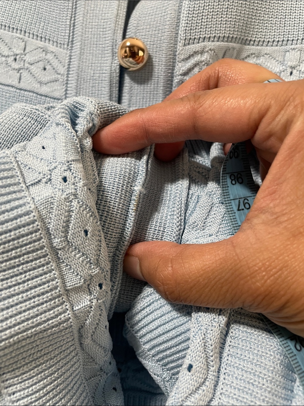 Commense Light Blue Button-Front Knit Maxi Dress - Picture 17 of 17
